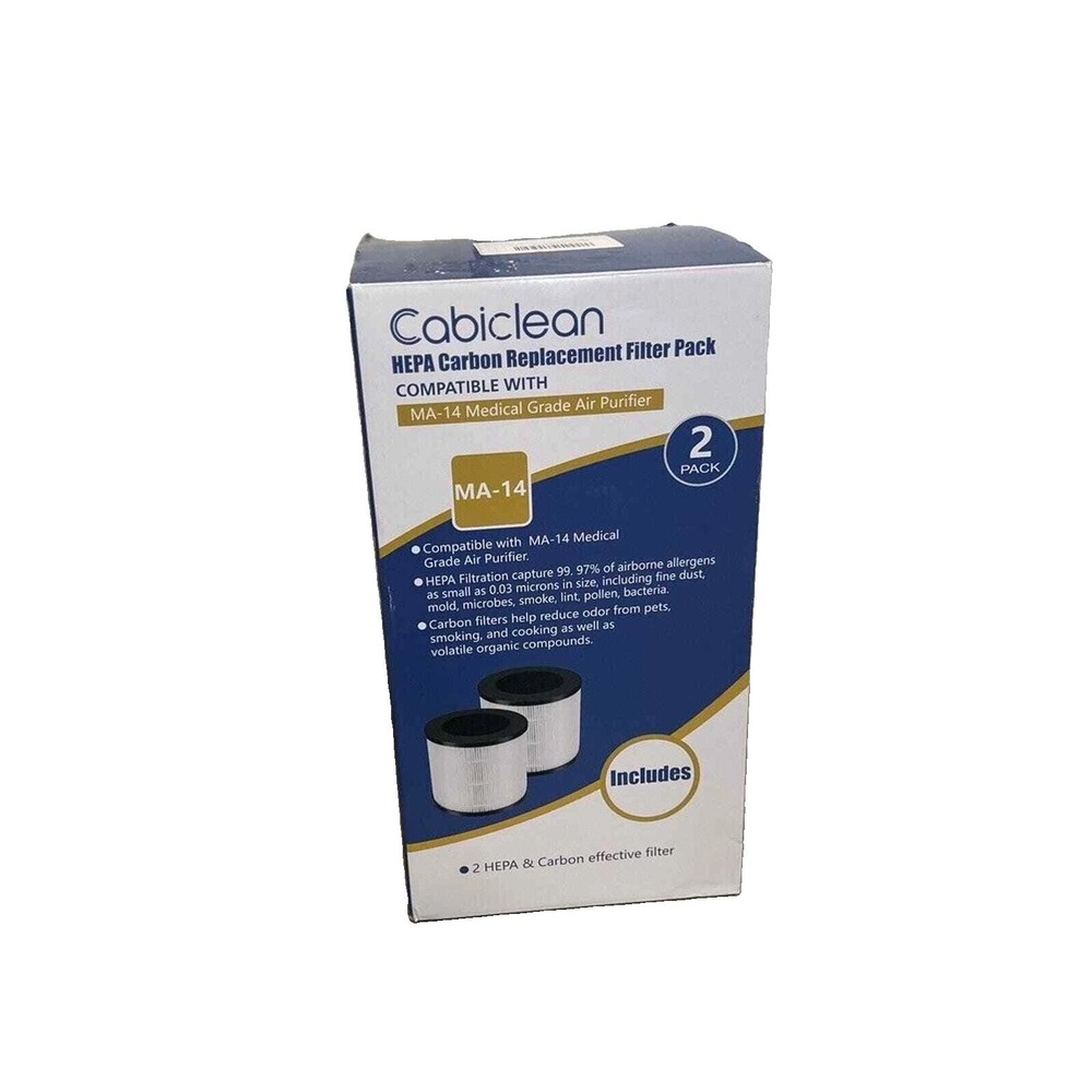 Cabiclean HEPA Carbon Replacement Filter Pack Ma-14 Medical Grade Air Purifier
